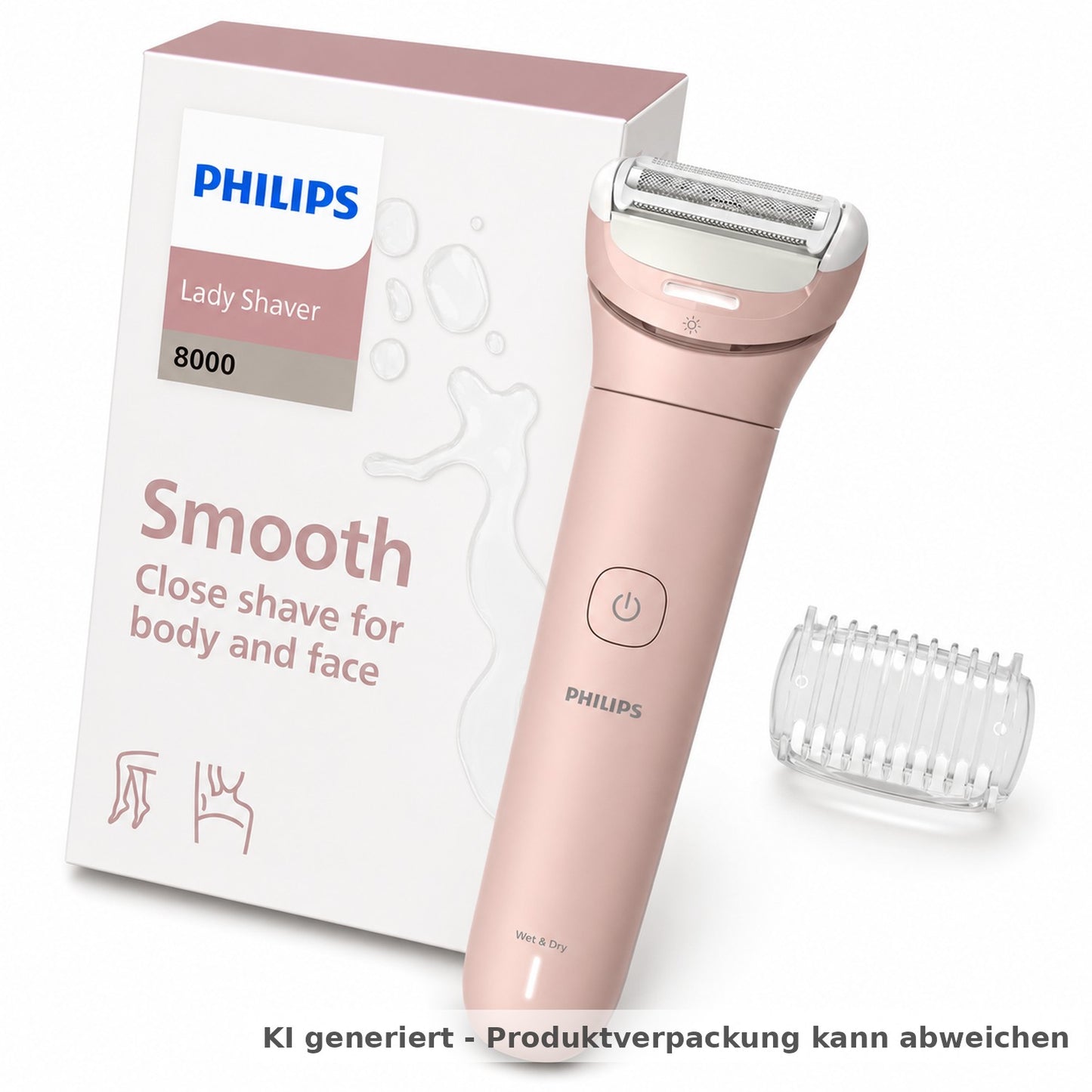 Philips Lady Shaver Series 8000 – kabelloser Nass- und Trockenrasierer