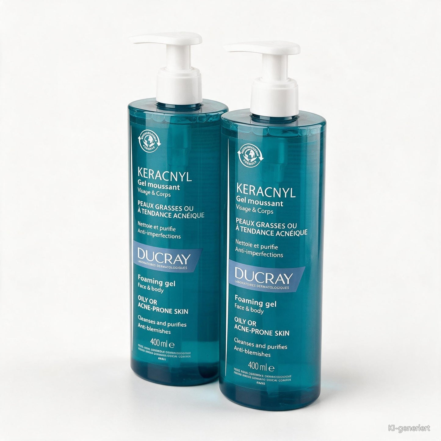 Ducray Keracnyl Schaeumendes Reinigungsgel 2x400 ml