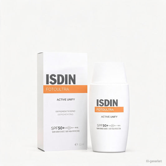 ISDIN FotoUltra Active Unify LSF 50+, Hellt auf und vereinheitlicht den Hautton,