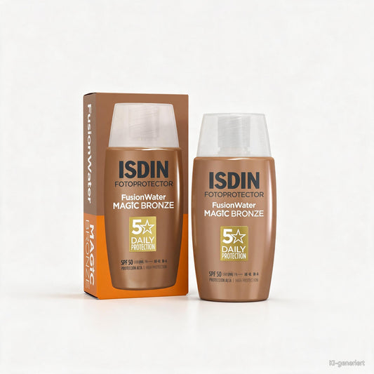 ISDIN Fusion Water Magic Color Bronze LSF 50, 50ml, Getönte tägliche Sonnencreme